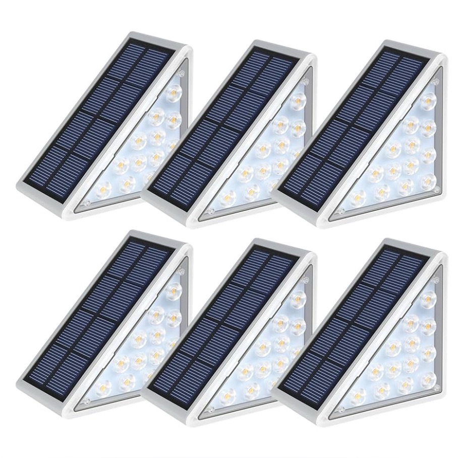 Led Solar Step Lights Waterproof Outdoor Stair Lights, Solar Deck Lights Outdoor